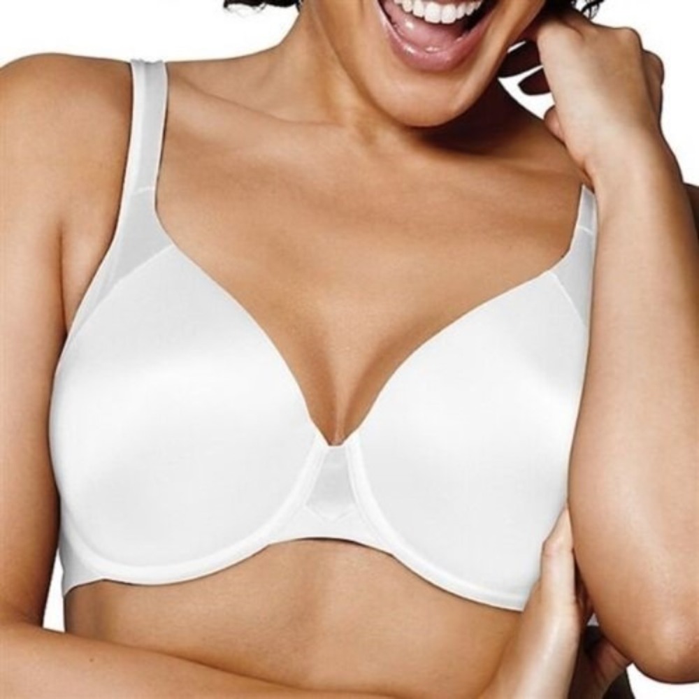 NEW Playtex 44D Love My Curves Modern Underwire T-Shirt Bra 4848 White #108274